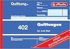 Herlitz quittungsblock 402 gebraucht kaufen  Wird an jeden Ort in Deutschland