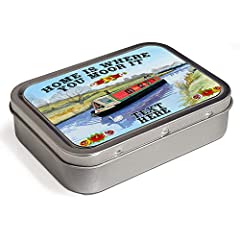 Personalised Canal Barge 2oz Tobacco Tin Narrow Boat for sale  Delivered anywhere in Ireland