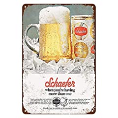 KENSILO 1973 Schaefer Beer Vintage Reproduction Metal for sale  Delivered anywhere in USA 