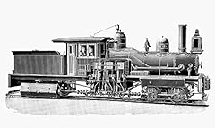 Locomotive 1893 Nshay Geared Engine Locomotiva prodotta dal 1880 al 1945 da The Lima Locomotive Works (Model 450) Line Incisione 1893 Poster Print by (18 x 24), usato usato  Spedito ovunque in Italia 