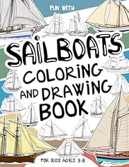 Sailboats coloring drawing for sale  Delivered anywhere in USA 