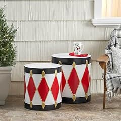 Metal christmas drum for sale  Delivered anywhere in USA 