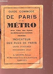 Guide commode paris d'occasion  Livré partout en France
