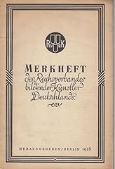 Merkheft reichsverbandes bilde gebraucht kaufen  Wird an jeden Ort in Deutschland