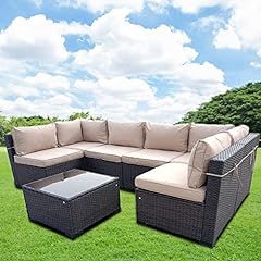 Azrbopo piece rattan for sale  Delivered anywhere in UK