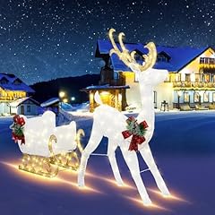 Reindeer santa sleigh for sale  Delivered anywhere in USA 