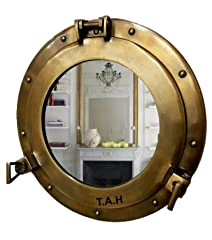 Antique brass mirror for sale  Delivered anywhere in UK