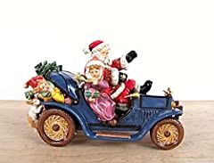 PORCELAIN SANTA CLAUS ON WHEELS, Christmas for sale  Delivered anywhere in USA 