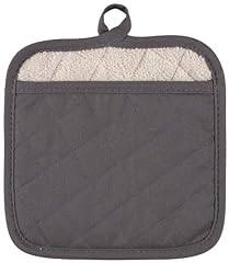 KAF Home Chefs Solid Pot Mitt, Pewter, 100% Cotton,, used for sale  Delivered anywhere in USA 