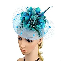 Flower feather fascinator for sale  Delivered anywhere in UK