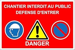 Chantier interdit public d'occasion  Livré partout en France