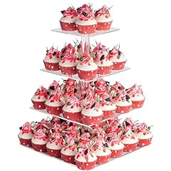 Tier square cupcake for sale  Delivered anywhere in UK