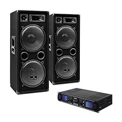 DJ-20 Equipo de Audio PA Amplificador Altavoces Cables (2000W de Potencia, Completo Set para Eventos DJ) segunda mano  Se entrega en toda España 