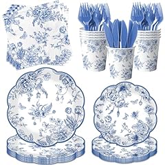 Blue floral plates for sale  Delivered anywhere in USA 