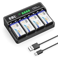 EBL 9 Volt 600mAh Rechargeable Batteries Li-ion Batteries for sale  Delivered anywhere in UK