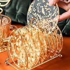 6pcs transparent coasters for sale  Delivered anywhere in UK