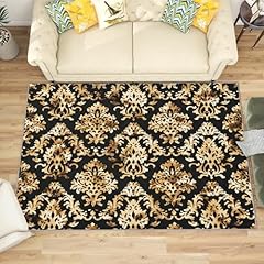 Gold damask rug for sale  Delivered anywhere in UK