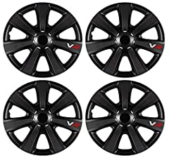 UKB4C 4 x Black VR Carbon Spoked Wheel Trims Hub Caps for sale  Delivered anywhere in UK