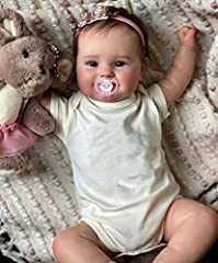 Wamdoll 19 inches 50CM Lifelike Real Baby Size Rooted Hair Sweet Smiling Reborn Baby Dolls Silicone Vinyl Full Body Realistic Newborn Girl Dolls Washable Cuddly Body Child Birthday Gift Set for sale  Delivered anywhere in Canada