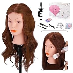 100 real human hair hairdressing training head for sale  Delivered anywhere in UK