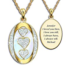 Diamond “I Love You” Personalized Pendant Necklace for sale  Delivered anywhere in USA 