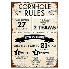 Cornhole rules sign for sale  Delivered anywhere in USA 