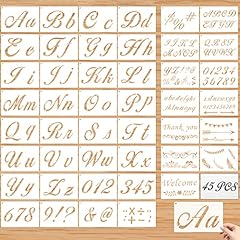 45pcs letter stencils d'occasion  Livré partout en France