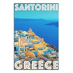 Plaque métal santorini d'occasion  Livré partout en France