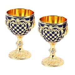 Vintage goblets gold for sale  Delivered anywhere in USA 