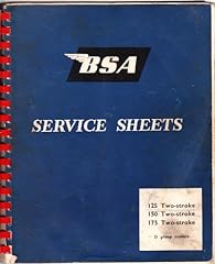 Bsa service sheets for sale  Delivered anywhere in Ireland
