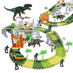 WTOR Toys 221Pcs Dinosaur Toys Race Track Car Boys Toys Set with Dinosaur Race Cars Bridge for Kids Boys Girls Aged 3 4 5 6 7 8 Christmas Birthday Gifts for sale  Delivered anywhere in Canada