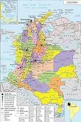 Colombia map poster for sale  Delivered anywhere in USA 