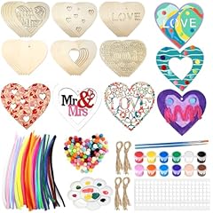 36pcs wooden hearts for sale  Delivered anywhere in USA 