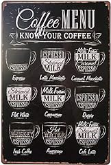 Coffee menu metal for sale  Delivered anywhere in USA 