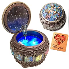 Vintage Music Box with Constellations Rotating Goddess for sale  Delivered anywhere in USA 