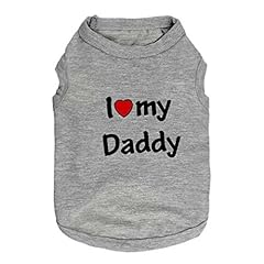 Pet Dog T-Shirt I Love My Daddy Mommy Vest Gift Costume for sale  Delivered anywhere in USA 