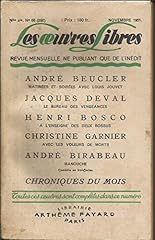 Oeuvres libres nov. d'occasion  Livré partout en France