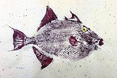Triggerfish gyotaku fish for sale  Delivered anywhere in USA 
