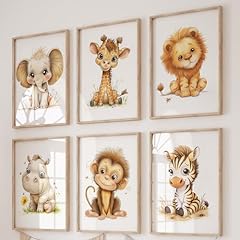 Safari nursery prints for sale  Delivered anywhere in UK