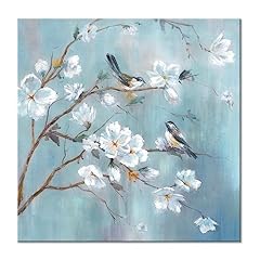 White floral canvas for sale  Delivered anywhere in USA 