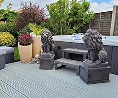 Pair stone lions for sale  Delivered anywhere in UK