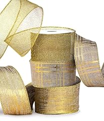 Gold ribbon wired for sale  Delivered anywhere in USA 