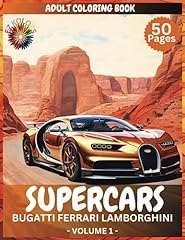 Supercars adult coloring for sale  Delivered anywhere in USA 