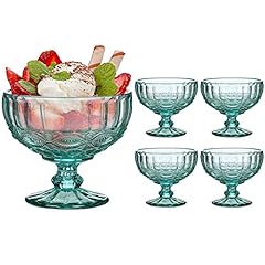 Set glass dessert for sale  Delivered anywhere in UK