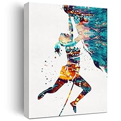Watercolor climber woman for sale  Delivered anywhere in USA 