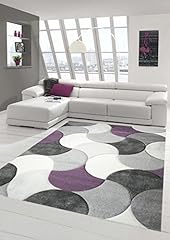 Diseñador y alfombra moderna de pelo corto con estampado de gotas en beige lila gris Größe 200 x 290 cm segunda mano  Se entrega en toda España 