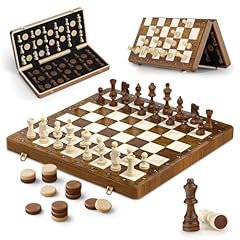 Chess set checkers for sale  Delivered anywhere in UK