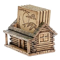 Cabin log coaster for sale  Delivered anywhere in USA 