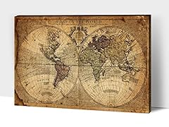 Vintage map canvas for sale  Delivered anywhere in USA 