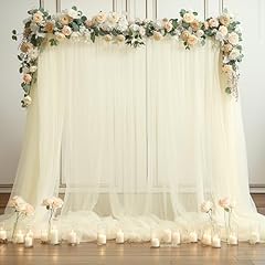 Ivory tulle backdrop for sale  Delivered anywhere in USA 